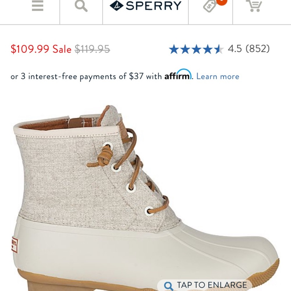 Sperry Saltwater Wool Linen boots